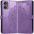 Etui z klapką do Motorola Moto G85, Mandala, fioletowe