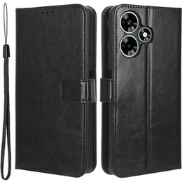 Etui z klapką do Infinix Hot 30i, Crazy Horse Wallet, czarne