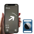 Etui do Apple AirTag, aluminiowe, z karabińczykiem, niebieskie