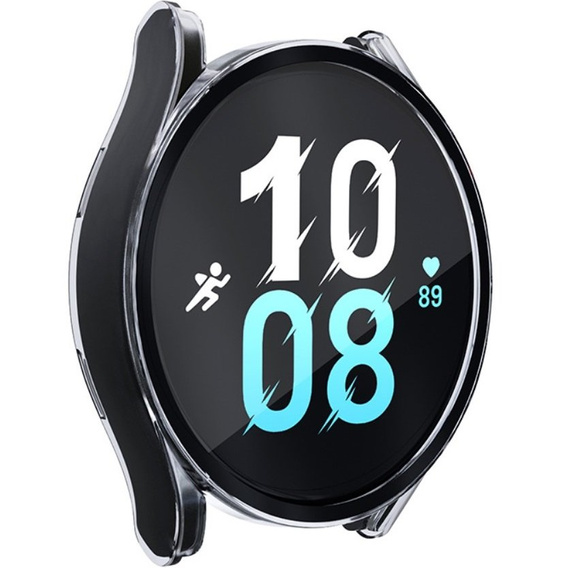 2w1 Etui + Szkło Hartowane do Samsung Galaxy Watch 5 40mm, Przezroczyste