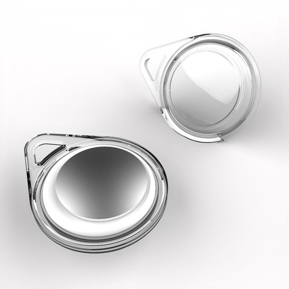 Etui Brelok do Apple AirTag 2 / 1, Case Plastic Protective, Przezroczyste