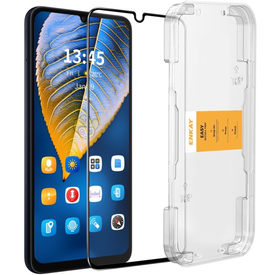 ENKAY Szkło Hartowane do Samsung Galaxy A16 / A16 5G, czarne