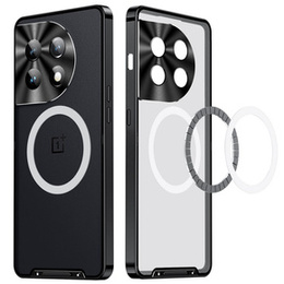 Etui z ochroną aparatu do OnePlus 12 5G, CamShield MagSafe, przezroczyste / czarne