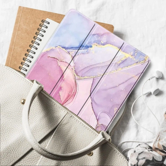 Stylowe etui do Lenovo Tab M11 – Smartcase Hybrid Marble różowe