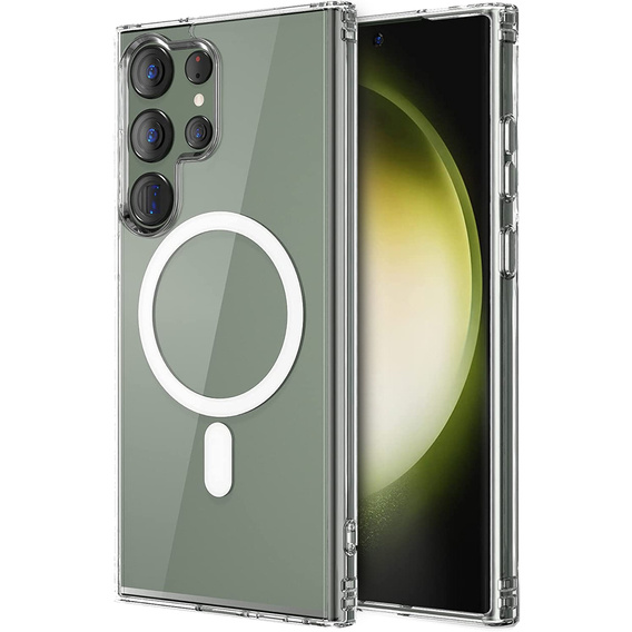 Etui do Samsung Galaxy S23 Ultra, Hybrid MagSafe, magnetyczne przezroczyste