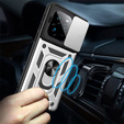 Etui pancerne do Realme GT 7 Pro, CamShield Slide, srebrne