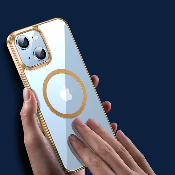Etui do iPhone 14 Plus, ERBORD Hybrid MagSafe Case, złote