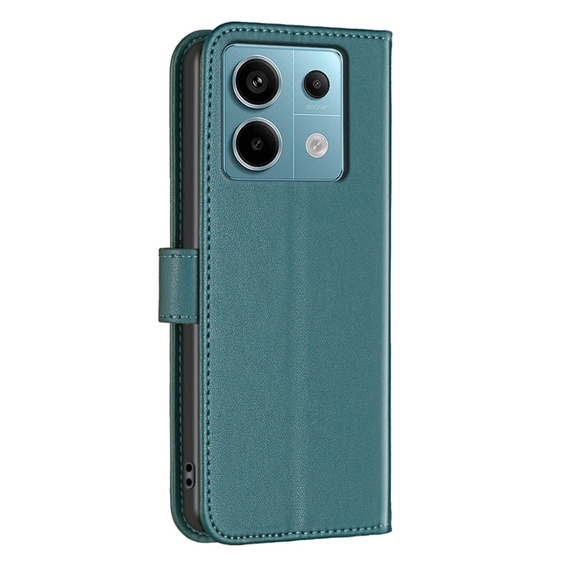 Etui z klapką do Xiaomi Redmi Note 13 Pro 4G / Xiaomi Redmi Note 14S / Xiaomi Poco M6 Pro 4G, BINFEN Wallet, zielone