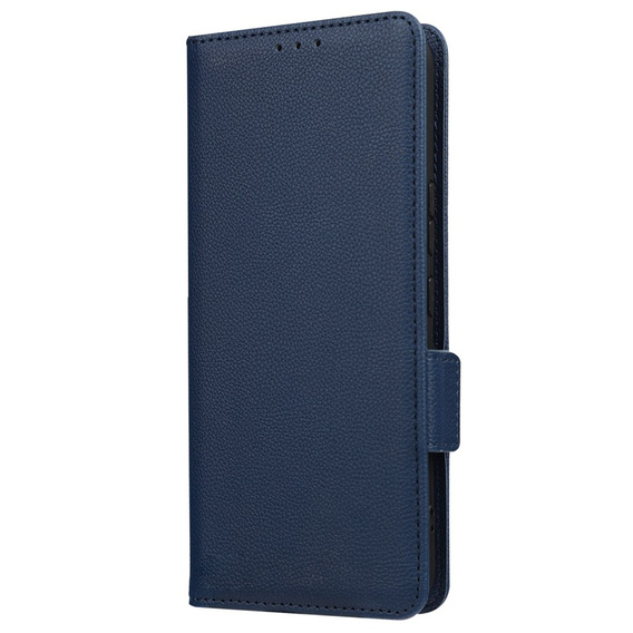 Etui z klapką do Nokia X30 5G, Wallet Litchi Magnet Case, granatowe