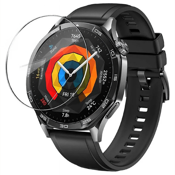 2x Szkło Hartowane ERBORD do Huawei Watch GT 5 46mm, z ramką do montażu