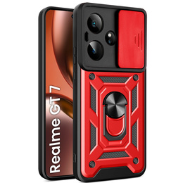 Etui pancerne do Realme GT 7 / 7T, CamShield Slide, czerwone