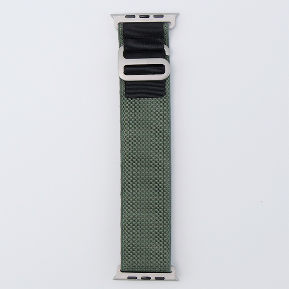 Pasek Nylonowy do Apple Watch 1/2/3/4/5/6/7/8/9/10/11/SE Ultra 1/2/3 42/44/45/46/49mm, Zielony / Czarny