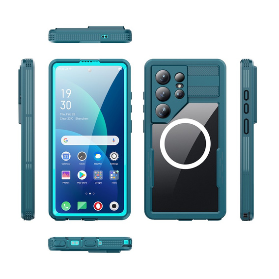 Etui wodoodporne do Samsung Galaxy S26 Ultra, Redpepper, do MagSafe, niebieskie