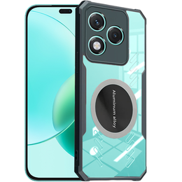 Etui do Honor 400 Lite, z blaszką magnetyczne, przezroczyste / czarne