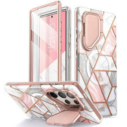 Etui Supcase do Samsung Galaxy S24 Ultra, Cosmo Marble Magsafe, Różowe (Bez folii)