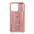 Etui pancerne do iPhone 13 Pro, Dexnor Full Body, różowe rose gold