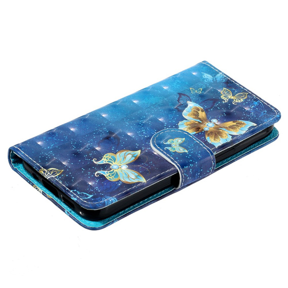 Etui z klapką do Samsung Galaxy A35 5G, Wallet, Butterflies niebieskie