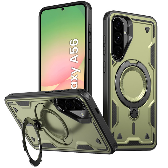 Etui do Samsung Galaxy A56 5G, Military MagSafe, zielone