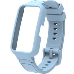 Pasek Silikonowy + Etui do Huawei Band 8 / Huawei Band 9 / Huawei Band 10, Jasny Niebieski