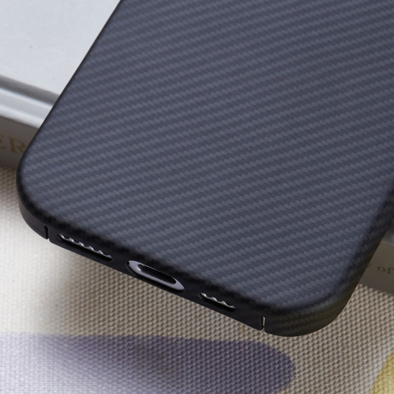 Etui do iPhone 16 Pro Max, 600D Aramid Fiber Cover, czarne