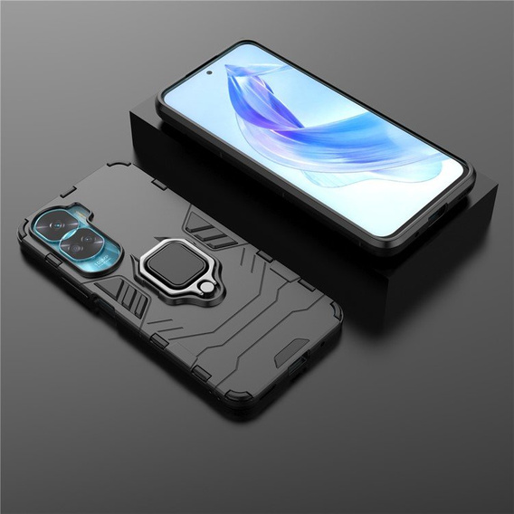 Etui do Honor 90 Lite 5G / X50i 5G, Kickstand Ring, czarne