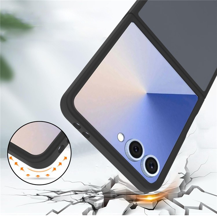 Etui do Samsung Galaxy Z Flip7 z ergonomicznymi osłonami przycisków i wycięciami, czarne