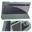 Etui do Samsung Galaxy Tab S7 Plus / Tab S7 FE, Smartcase Hybrid, z miejscem na rysik, zielone