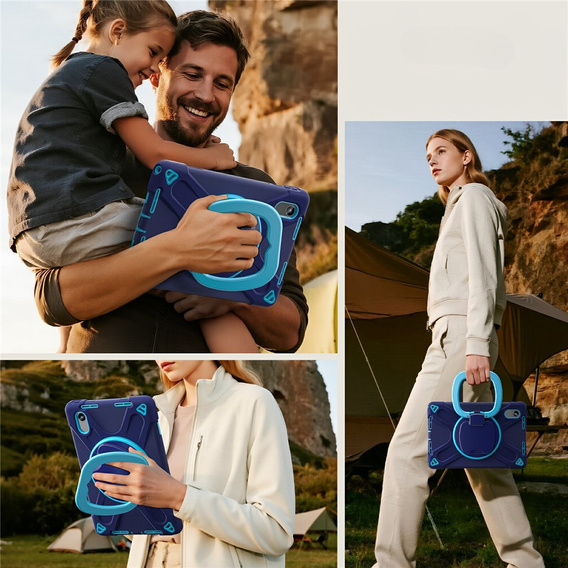 Etui dla dzieci do Lenovo Tab M11, pancerne, granatowe / zielone
