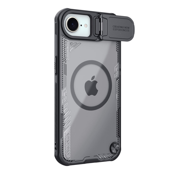 Etui do iPhone 16e, pancerne Nillkin, Icelade Prop, do Magsafe, czarne