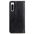 Etui do Sony Xperia 10 V, Wallet Litchi Leather, czarne