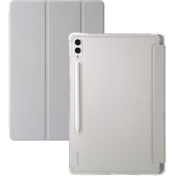Etui do Samsung Galaxy Tab S9 Ultra, Smartcase Hybrid, z miejscem na rysik, szare