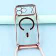 Etui do iPhone 17 Pro Max, Electro MagSafe, różowe + Smycz