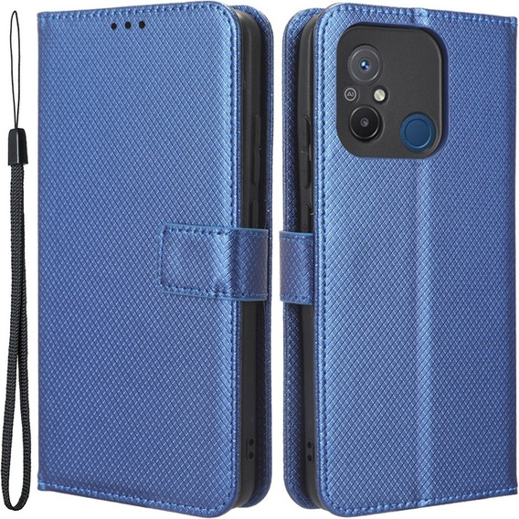 Etui z klapką do Xiaomi Redmi 12C, Wallet, Smart Magnet, niebieskie