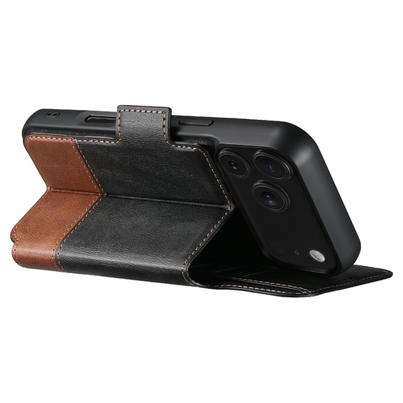 Etui z klapką 2w1 SUTENI do iPhone 17 Pro Max, do MagSafe, czarne