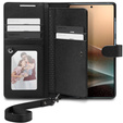 Etui Spigen Wallet "S" do Samsung Galaxy S25 Ultra, Czarne + Szkło Hartowane 9H