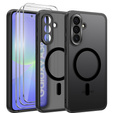 Zestaw Etui do Samsung Galaxy A36 5G, do MagSafe, ERBORD Matt Case, czarny + 3x Szkło na ekran