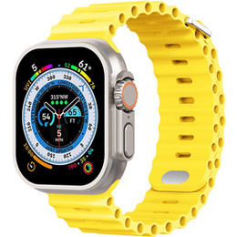 Pasek Silikonowy do Apple Watch 1/2/3/4/5/6/7/8/9/10/11/SE Ultra 1/2/3 42/44/45/46/49mm, Żółty