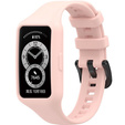 Pasek Silikonowy z Etui do Huawei Band 6, Różowy