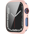 2w1 Etui + Szkło Hartowane do Apple Watch 7/8/9 41MM, Różowe