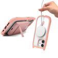 Etui do iPhone 11, do MagSafe, Cute Cat, różowe + Szkło na ekran
