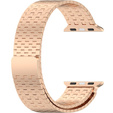 Stalowa Bransoleta do Apple Watch 1/2/3/4/5/6/7/8/9/10/11/SE Ultra 1/2/3 42/44/45/46/49mm, Różowe złoto