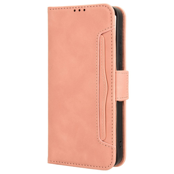 Etui z klapką do Samsung Galaxy A35 5G, Card Slot, różowe