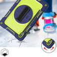 Etui do Samsung Galaxy Tab S9, Pancerne Ochronne, Niebieskie / Żółte