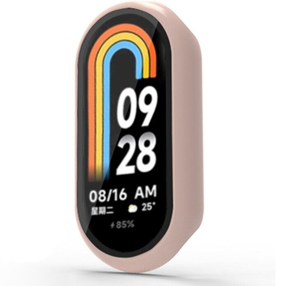 2w1 Etui + Szkło Hartowane do Xiaomi Smart Band 10 / 9 / 8, Różowe