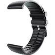 Pasek Silikonowy Uniwersalny 22mm, z poprzeczną linią, Czarny