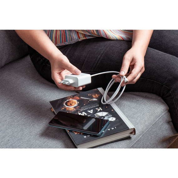 Forcell F-Energy TFK‑TC‑45WPD – Szybka ładowarka sieciowa USB-C 45 W QC4.0/PD - Biała