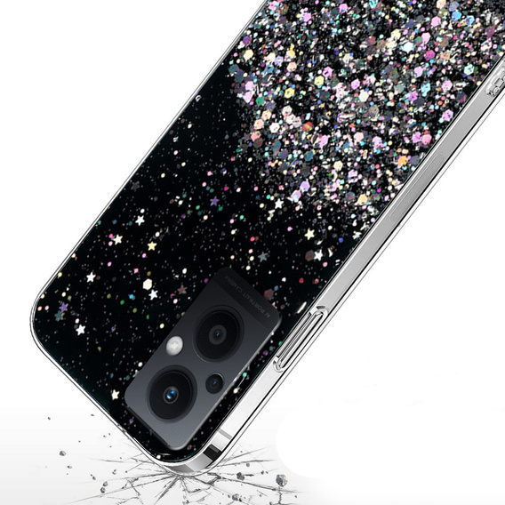 Etui do Oppo Reno7 Lite 5G, Glittery, czarne