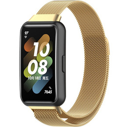 Pasek Bransoleta Milanese do Huawei Band 7, Złoty