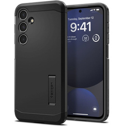 Etui Spigen do Samsung Galaxy S24 FE, Tough Armor, czarne + Szkło Hartowane 9H
