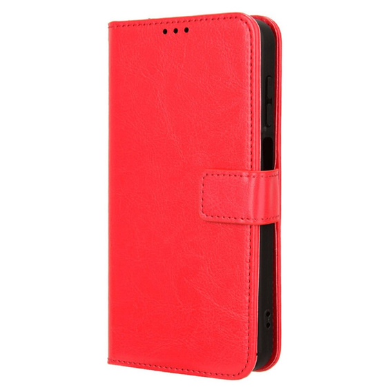 Etui z klapką do Samsung Galaxy M15 5G, Crazy Horse Wallet, czerwone